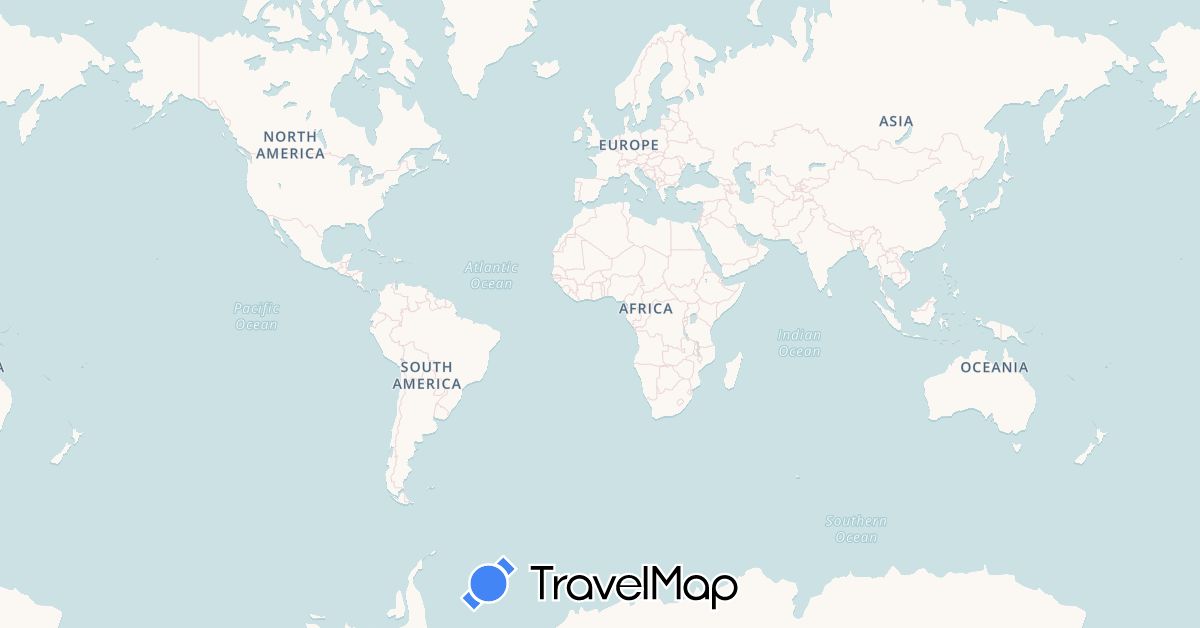 TravelMap itinerary: driving in Albania, Burundi, Gabon, Georgia, Solomon Islands, Sweden, Slovenia, Senegal, East Timor, Samoa (Africa, Asia, Europe, Oceania)